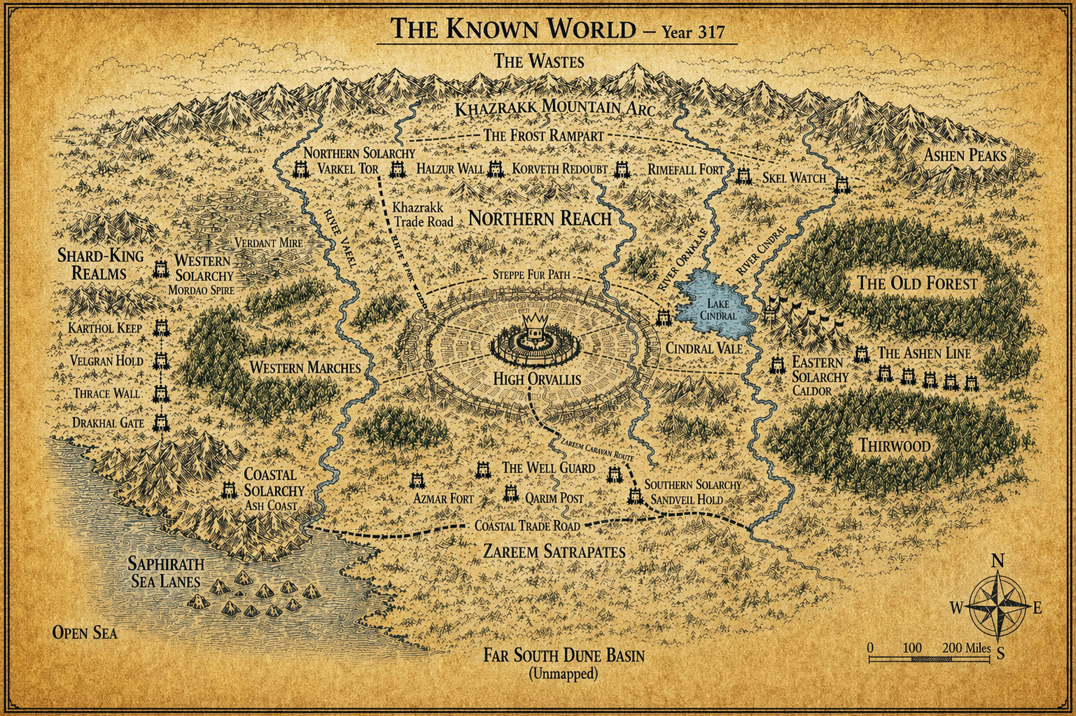 The Map of Aevrya